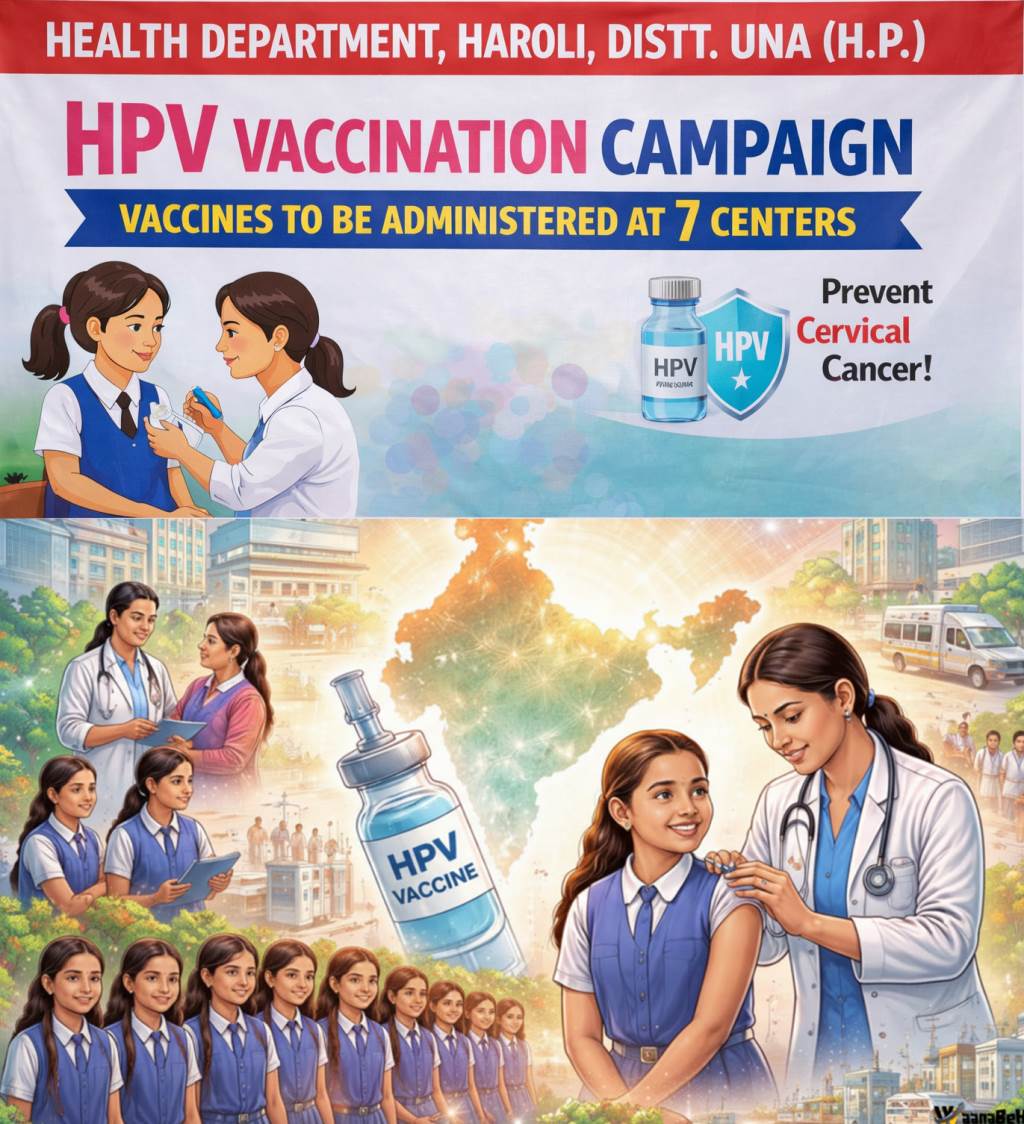 हरोली में एचपीवी टीकाकरण अभियान को लेकर स्वास्थ्य विभाग सक्रिय 7 केंद्रों पर लगेगा टीका